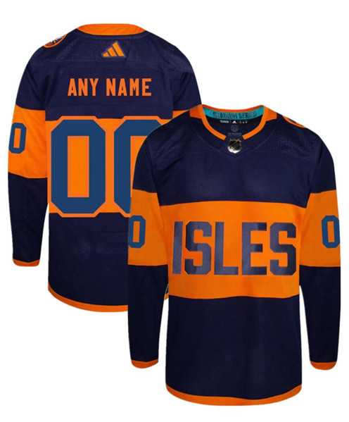 Men%27s New York Islanders Custom Navy 2024 Stadium Series Stitched Jersey